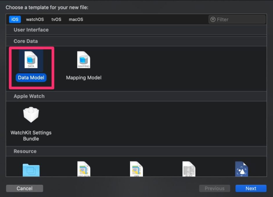 【Core Dataの使い方】Data Modelの定義 | Swift Note